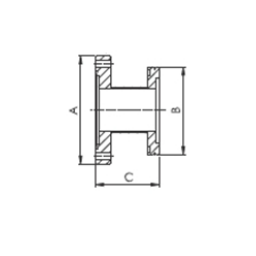Adaptor DN63-CF to DN63 ISO-K Stainless Steel 304 Adaptor DN63-CF to DN63 ISO-K Stainless Steel 304