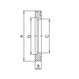 ISO-K Bored Weld Flange DN63 Tube OD: 63.5 Stainless Steel 304 ISO-K Bored Weld Flange DN63 Tube OD: 63.5 Stainless Steel 304