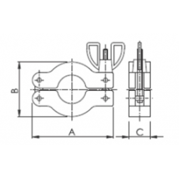 KF Swing clamp DN50 stainless steel 304