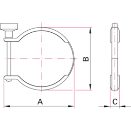 KF Clamping ring DN32 & DN40 stainless steel 304