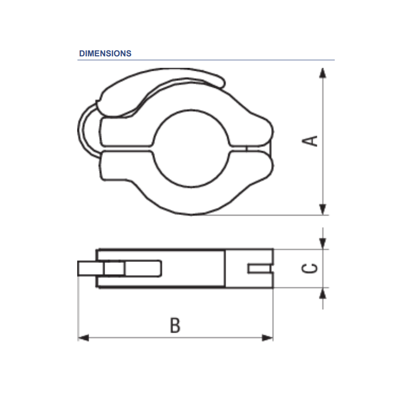 Rapid Fastening Clamp DN32 & DN40 Aluminium