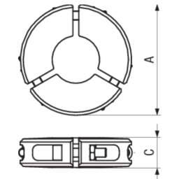 Clamping ring for Al seal DN 10-16 KF