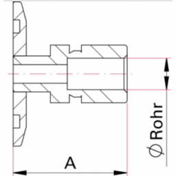 KF Swagelok Adaptor DN40 Dia 1/2" Stainless Steel 304