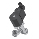 HV INLINE VALVE with electromagnetic actuator, single acting with closing spring (NC), with control electro, with pos indicator